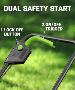STEELITE 21V 13-Inch Brushless Electric Lawn Mower, Cordless Push Mower with 4.0Ah Battery & Charger, 5-Level Height Adjustment, Mulching-Bagging, for Small Yard - 5