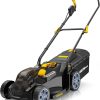 14 Cordless Lawn Mower Compatible with Dewalt 20V MAX Battery, 2-in-1 Brushless Electric Lawn Mower for Small Yards, Push Mowers with 5-Position Height Adjustment, Black - 1