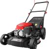 21-Inch 3IN1 Gas Push Lawn Mower, 144cc 4-Cycle OHV Engine, Mulch-Bag-Side Discharge, 6-Position Height Adjustment, Steel Deck Walk-Behind Mower for Small to Medium Yards - 1