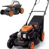 21 Self-Propelled Gas Lawn Mower, 170cc 4-Stroke Engine, 7-Position Cutting Height, 3-in-1 Versatile Mulching Bagging Discharging, 1.9 Bushels Large Grass Collector - 1
