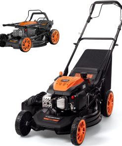 21 Self-Propelled Gas Lawn Mower, 170cc 4-Stroke Engine, 7-Position Cutting Height, 3-in-1 Versatile Mulching Bagging Discharging, 1.9 Bushels Large Grass Collector - 1
