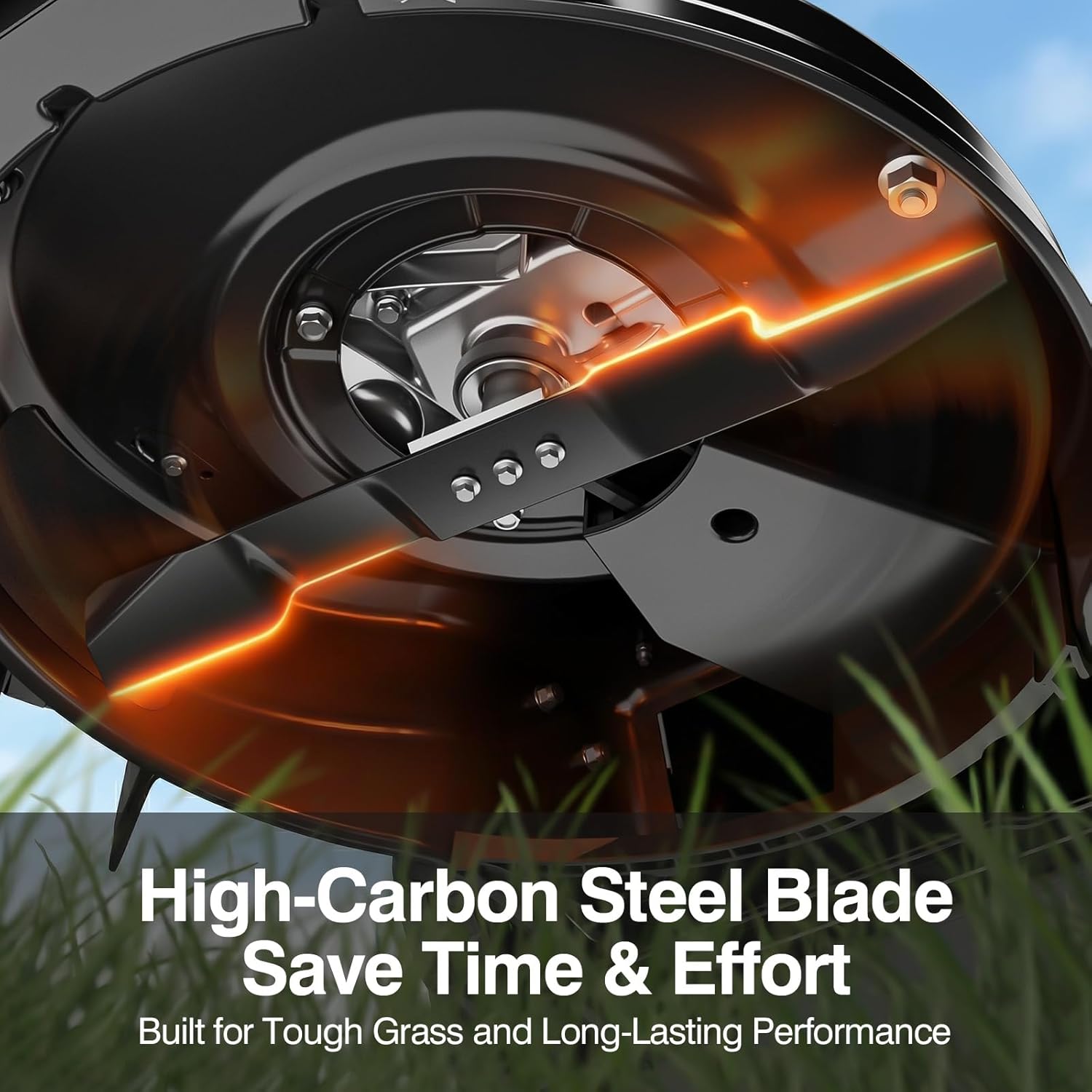 21" Self-Propelled Lawn Mower Gas, 170CC 4-in-1 Mulch/Rear Bag/Side Discharge/Rear Discharge, Walk-Behind Lawnmower with 7-Position Cutting Height, Foldable Gas Lawn Mowers for Yard Garden - Image 8