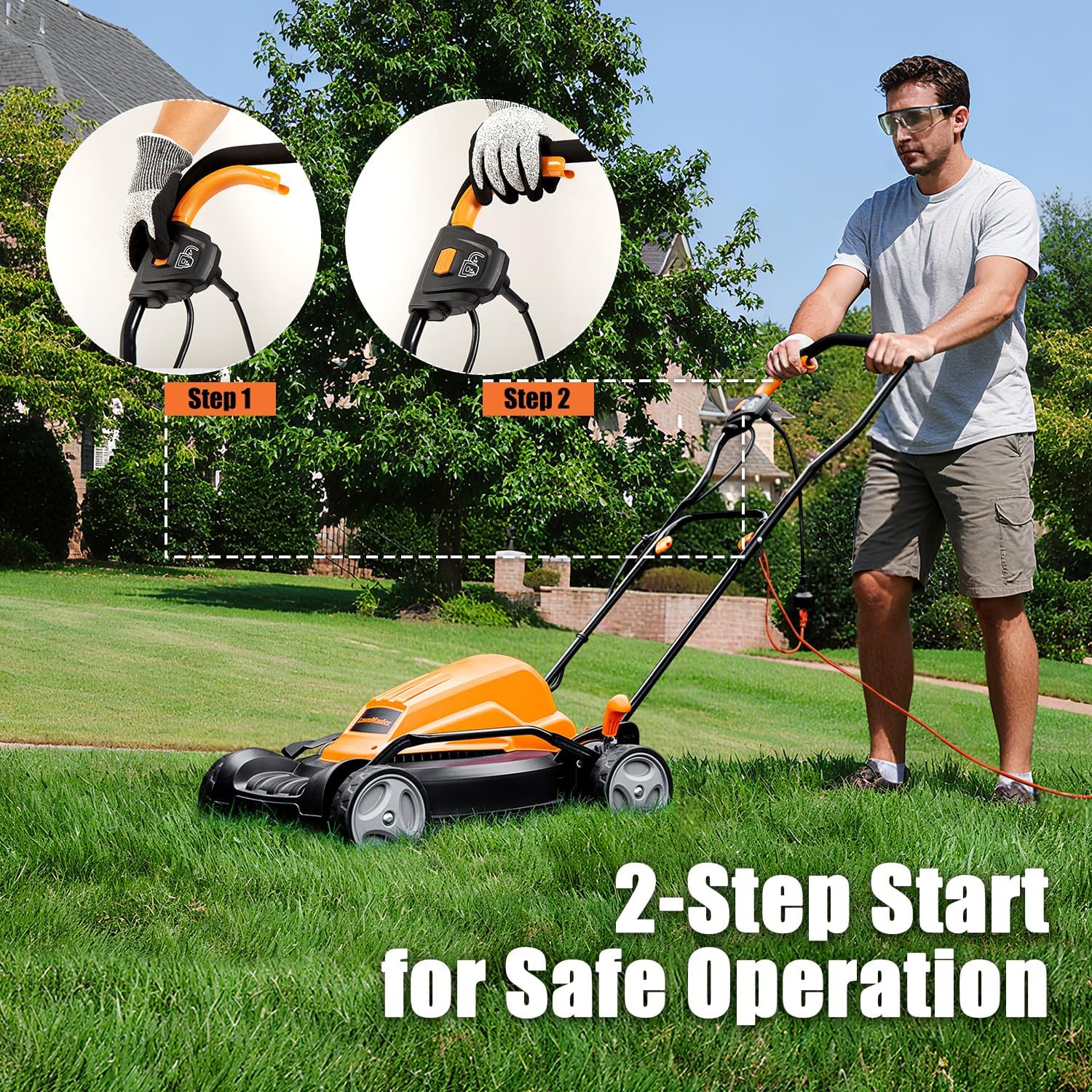 LawnMaster Electric Lawn Mower 12AMP 19-Inch ME1218X.01 - Image 6