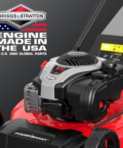 Alternative view of PowerSmart 21" 3-in-1 Gas Push Lawn Mower with 140cc 4-Stroke Engine - Wide Cutting Deck, 6 Height Adjustments, Mulching Capability