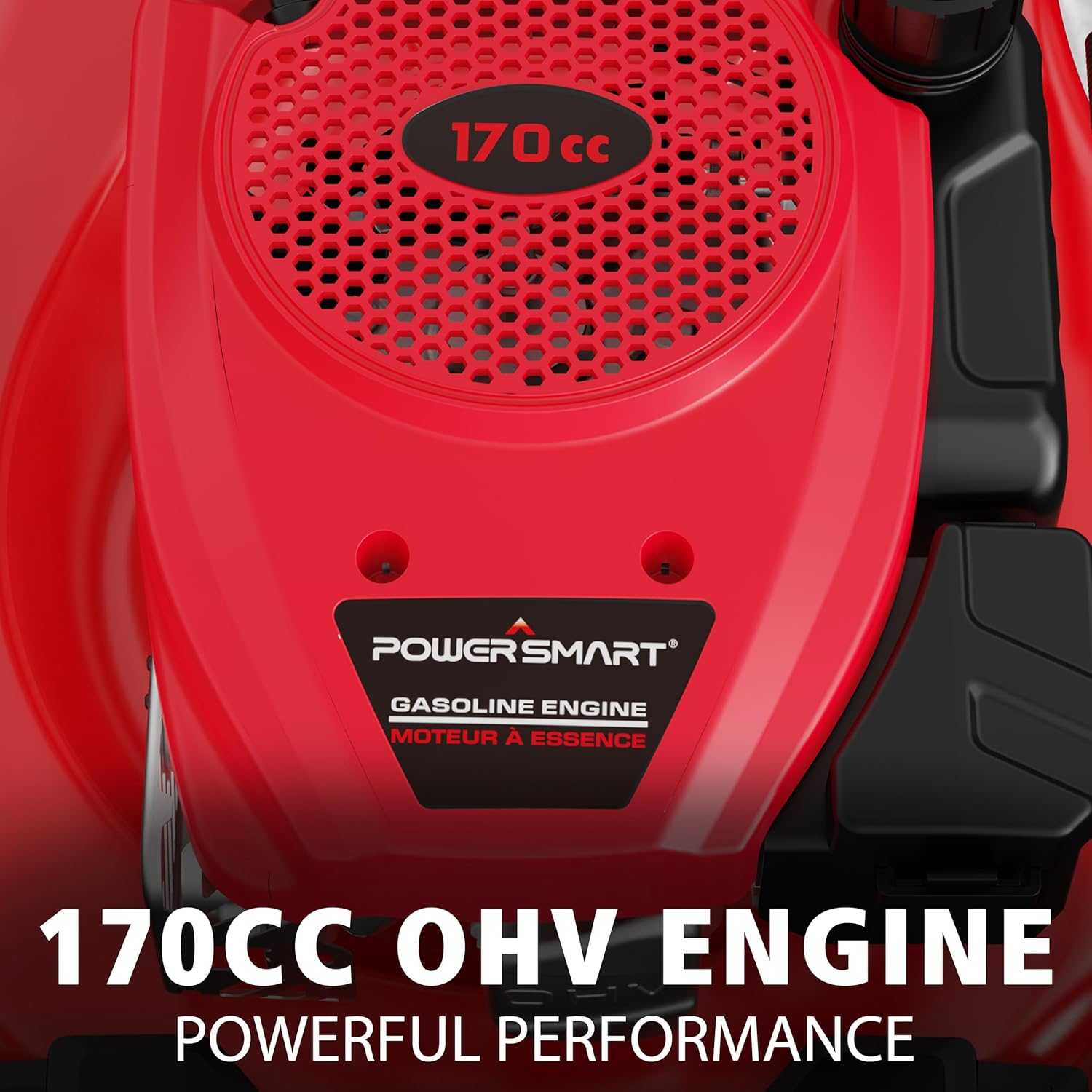 PowerSmart 21-Inch 3-in-1 Gas Self-Propelled Lawn Mower,170CC OHV Engine,Bagging/Mulching/Rear Discharging, 6 Cutting Heights, Durable Steel Deck, Rear-Wheel Drive, for Garden, Yard, - Image 3