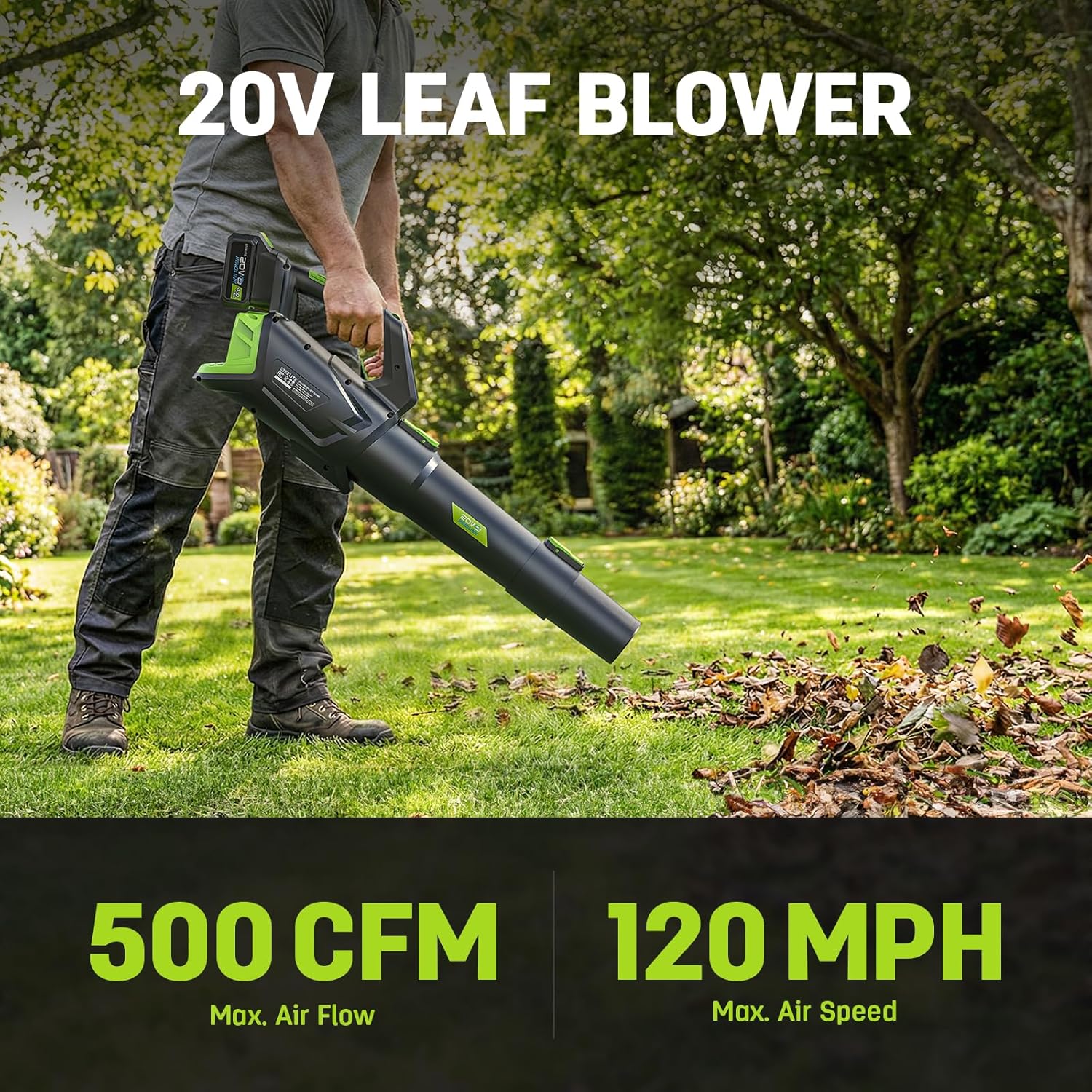 STEELITE 40V 17-inch Electric Lawn Mower, 12-Inch Cordless String Trimmer and 500CFM Leaf Blower Combo, Cordless Lawn Mower Set with 3x4.0Ah Batteries and Dual Chargers - Image 8