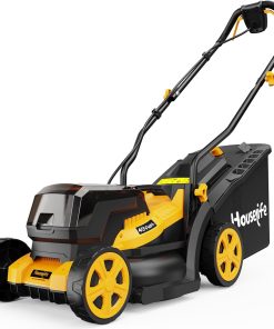 40V Cordless Lawn Mower Compatible with Dewalt 2x20V MAX Battery, 14 Inch Electric Lawn Mower with 35L Grass Bag, 6-Position Height Adjustment, Foldable Push Mower for Yard (Tool Only) - 1