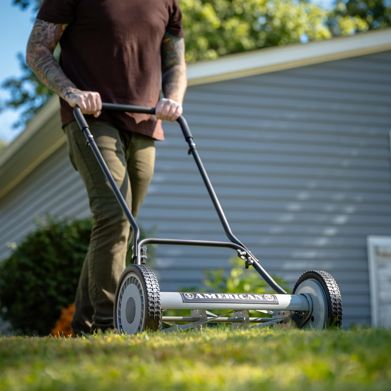 American Lawn Mower Company 1815-18 18-Inch 5-Blade Push Reel Lawn Mower, 18-Inch, 5-Blade, Black - Image 9