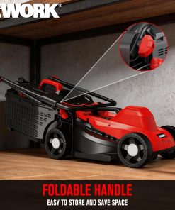 Alternative view of EWORK Corded Electric Lawn Mower 14-Inch, 11Amp Electric Push Mower with 30L Collection Bag, 4-Height Adjustment, Lightweight Lawnmower for Garden, Yard