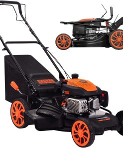 Self-Propelled Gas Lawn Mower - 21 inch with 170cc 4-Stroke Engine, 7-Position Cutting Height, 3-in-1 Versatile Mulching Bagging Discharging, 1.9 Bushels Large Grass Collector, EPA Compliment - 1