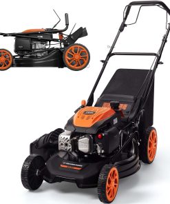 21 Self-Propelled Gas Lawn Mower – 170CC 4-Stroke Engine, 7 Cutting Heights, 3-in-1 Mulch-Bag-Discharge, 1.9-Bushel Large Grass Collector, EPA Compliant - 1
