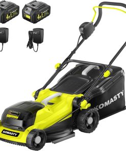 40V Electric Lawn Mower 15 Cordless Battery Powered Mower, 2 in 1 Mulching Lawnmower with 5-Position Height Adjustment 10.6 Gallon Bag, Small Push Lawn Trimmer - 1