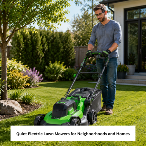 Quiet Electric Lawn Mowers for Neighborhoods and Homes
