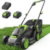STEELITE 20V 13-Inch Electric Lawn Mower, Brushless Cordless Push Mower with 2 x 4.0Ah Batteries for Extended Runtime & Charger, 5-Position Height Adjustment - 1