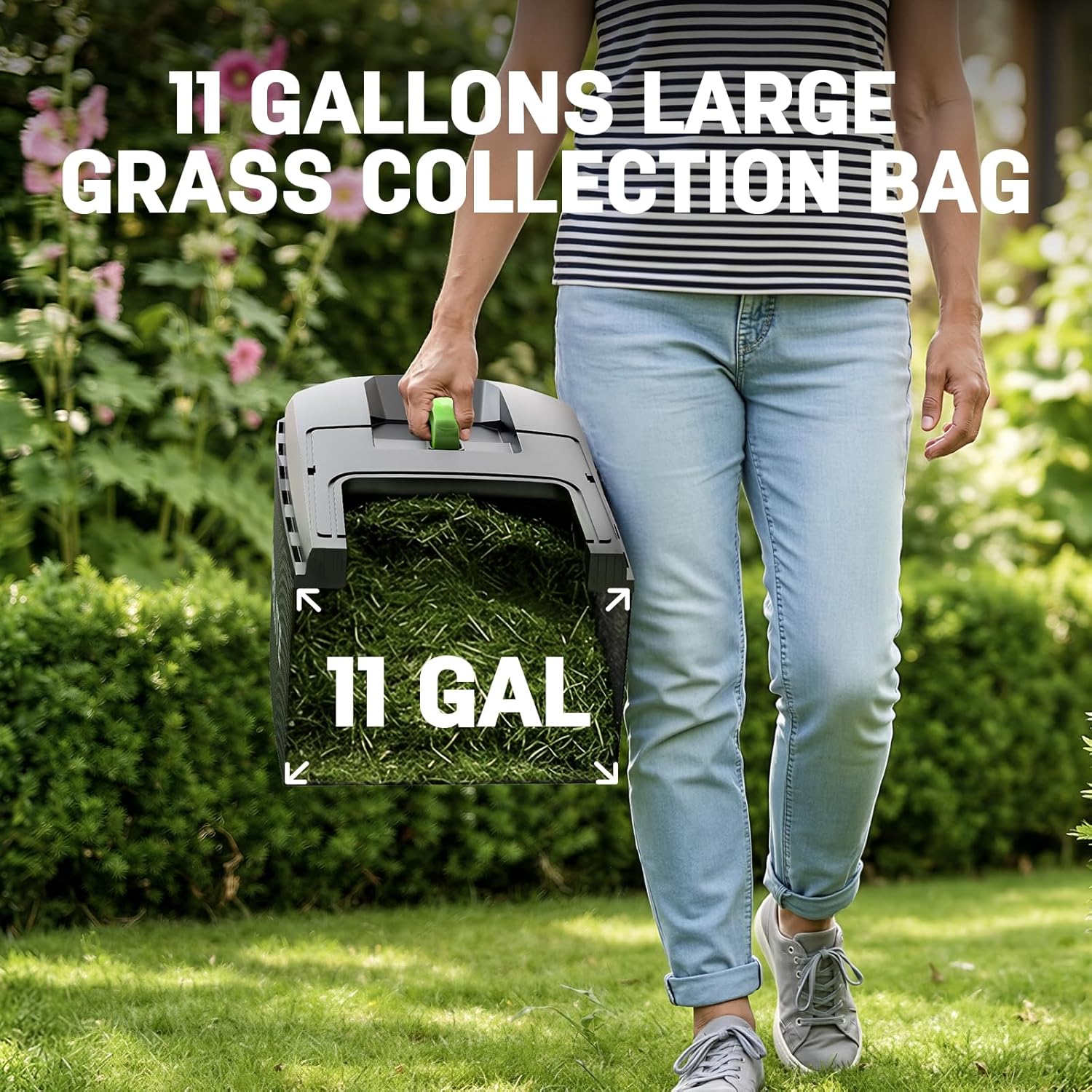 STEELITE 40V 17" Cordless Electric Lawn Mower with Brushless Motor, 6-Position Height Adjustment, 2-in-1 Bagging Mulching, 2PCS 4.0Ah Batteries & Charger Included - Image 4