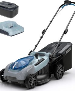 18-Inch Electric Lawn Mower, 40V Brushless Cordless Push Mower with 4.0Ah Battery & Charger, 2-in-1 Mulching-Bagging, 6-Position Height for Small to Medium Yards - 1