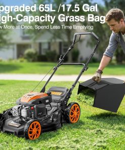 Alternative view of 21” Self Propelled Lawn Mower Gas, 170CC 4-IN-1 Mulch/Rear Bag/Side Discharge/Rear Discharge, Walk-Behind Gas Lawnmower with 7-Position Cutting Height, Foldable Gas Powered Lawn Mowers for Lawn Garden