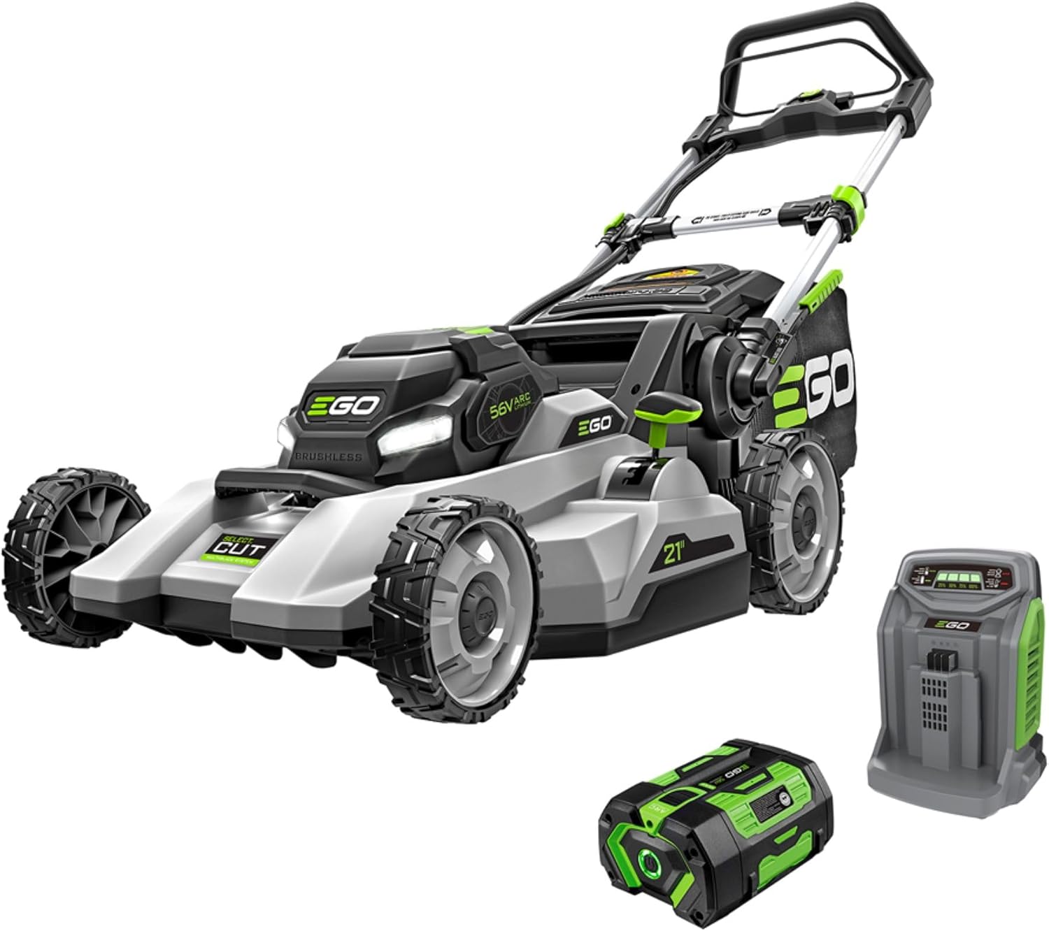 EGO Power+ Electric Lawn Mower, Cordless Push with Select Cut, Includes 56V 7.5Ah Battery and Rapid Charger - LM2135 - 1