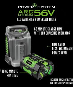 Alternative view of EGO Power+ Electric Lawn Mower, Cordless Push with Select Cut, Includes 56V 7.5Ah Battery and Rapid Charger - LM2135