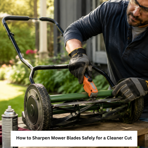 How to Sharpen Mower Blades Safely for a Cleaner Cut