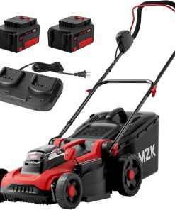 MZK 40V 16 Electric Lawn Mower, 3-in-1 Lawn Mower, Lawn Mower with Batteries & Dual-Port Charger，LM16H5