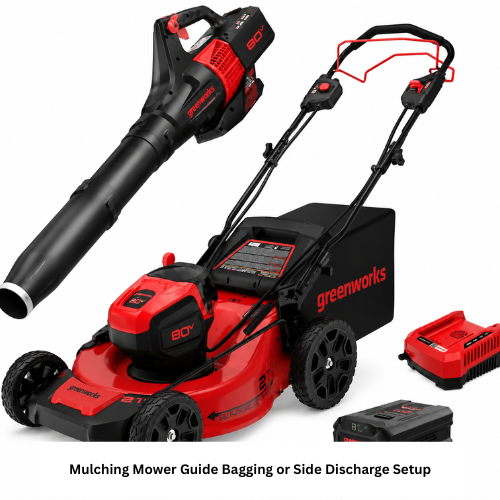 Mulching Mower Guide Bagging or Side Discharge Setup