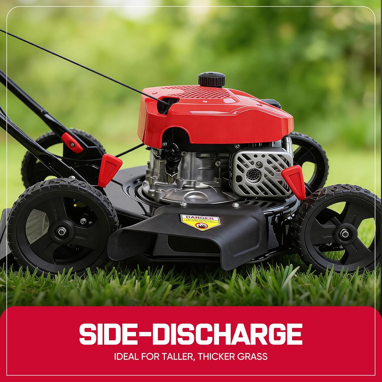 PowerSmart EasyCut 18-Inch Gas Lawn Mower, 144cc 4-Cycle Engine, Walk-Behind Push Lawn Mower, Side Discharge, 5-Position Height Adjustment, Ideal for Small Yards - Image 6