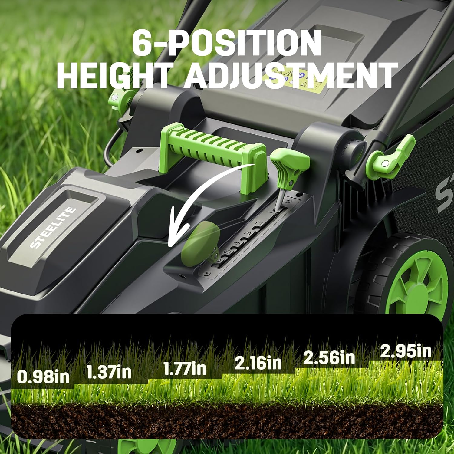 STEELITE 40V 17" Electric Lawn Mower & 12" String Trimmer Combo Set, Yard Care Kit with 2x4.0Ah Batteries & Dual Chargers - Image 6