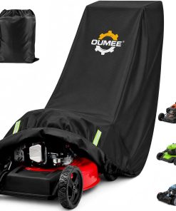600D Oxford Cloth PU Coated Push Lawn Mower Cover for Outdoor Storage - 1