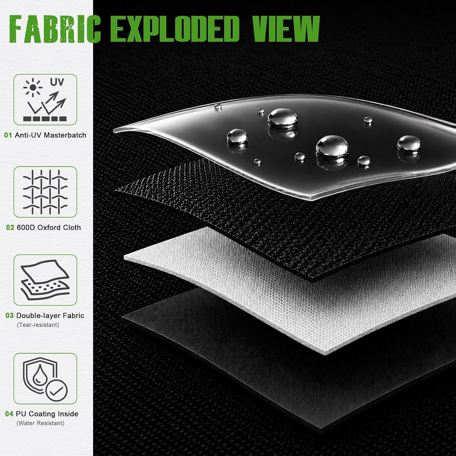 600D Oxford Cloth PU Coated Push Lawn Mower Cover for Outdoor Storage - Image 4