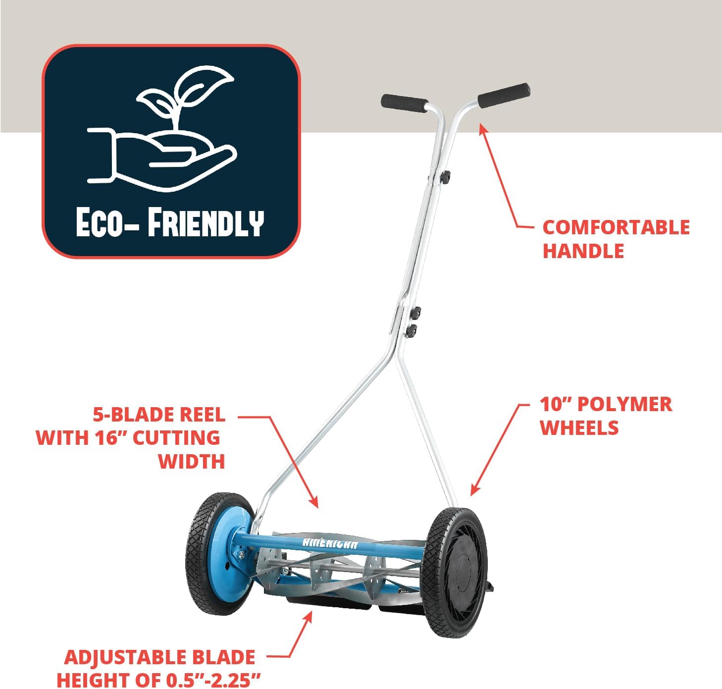 American Lawn Mower 1415-16SK2 16-Inch 5-Blade Reel Mower with Sharpener - Image 7