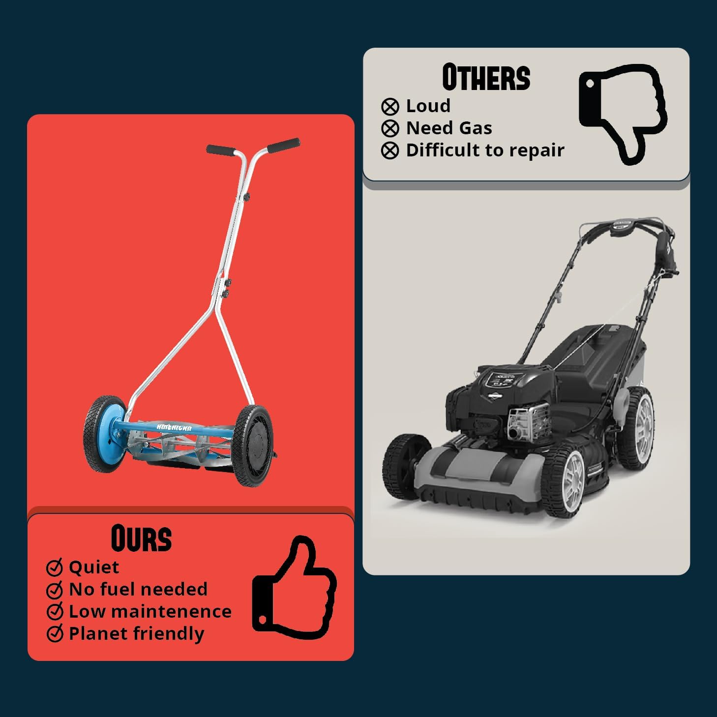American Lawn Mower 1415-16SK2 16-Inch 5-Blade Reel Mower with Sharpener - Image 5