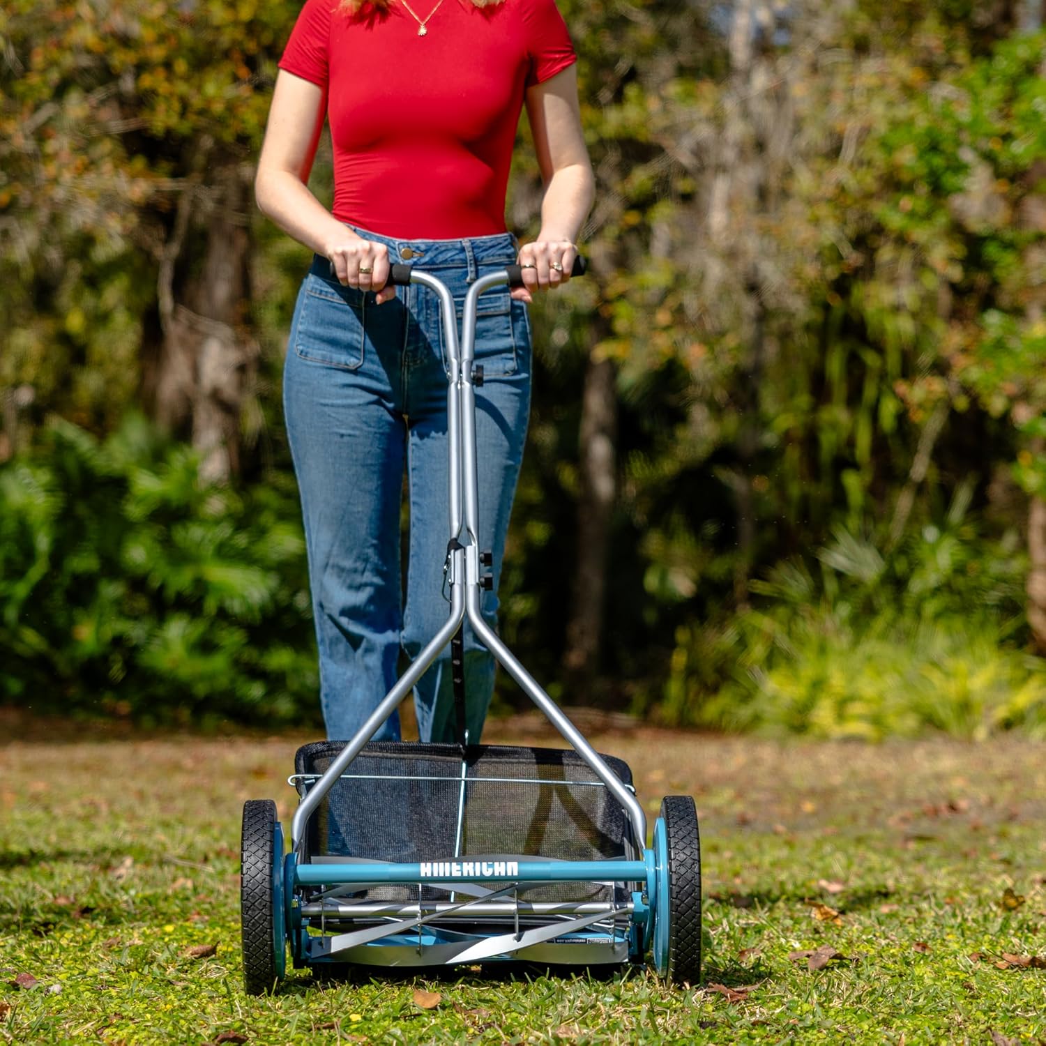 American Lawn Mower 1604-16 16" 5-Blade Reel Mower with Grass Catcher - Image 11