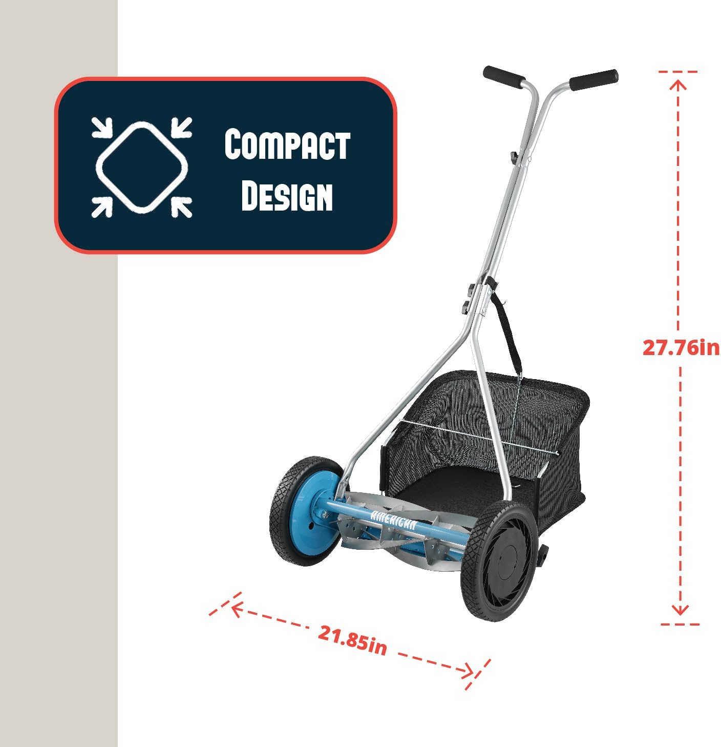 American Lawn Mower 1604-16 16" 5-Blade Reel Mower with Grass Catcher - Image 9