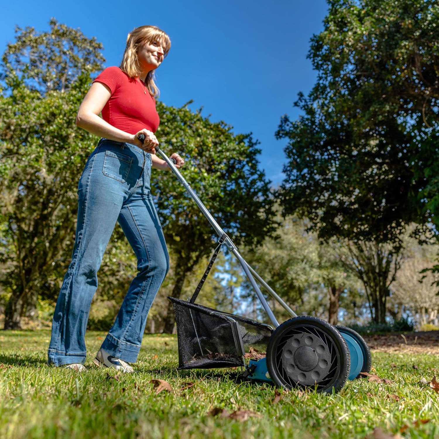 American Lawn Mower 1604-16 16" 5-Blade Reel Mower with Grass Catcher - Image 4