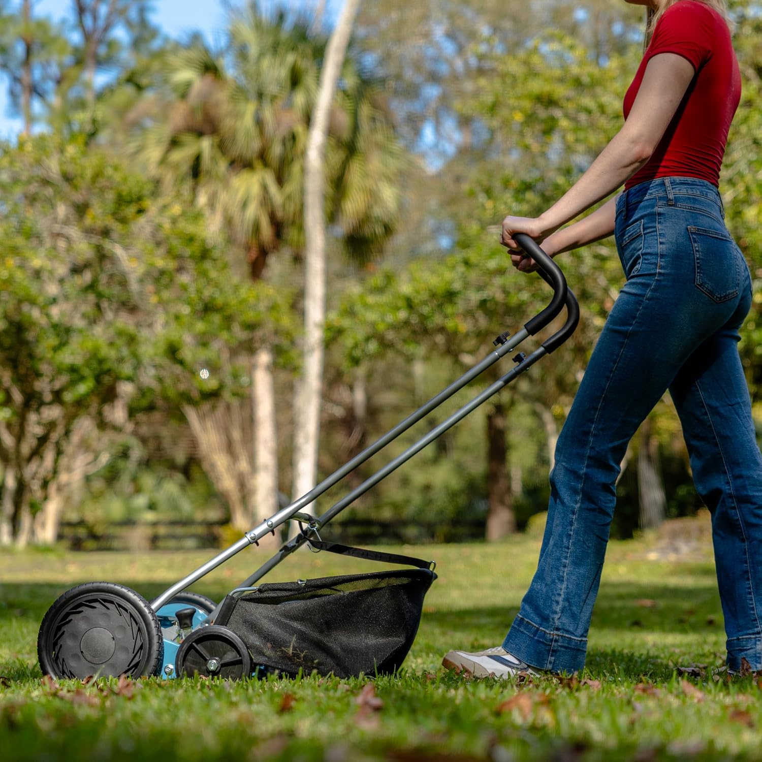 American Lawn Mower 2002-20 20" 5-Blade Reel Mower with Grass Catcher - Image 3