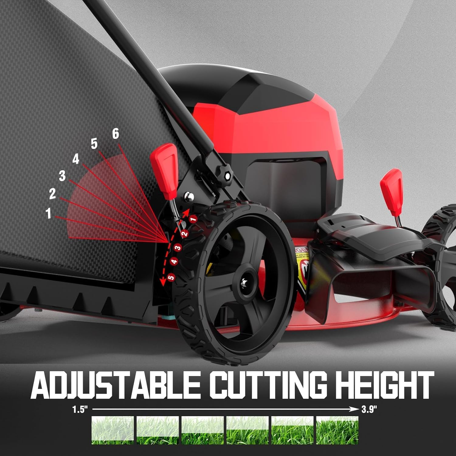 Electric Lawn Mower, PowerSmart 17 Inch Lawn Mower, 40V Cordless Mower with 4.0Ah Battery & Charge, Quiet, Lightweight, Foldable Handles - Image 5