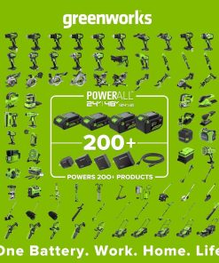 Alternative view of Greenworks 24V 14in Push Lawn Mower, 5.0 Ah Battery and Charger