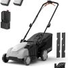 Litheli 18 (Push) Lawn Mower Electric, 2 x 8.0Ah, Battery Powered Mower - 1