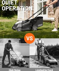 Alternative view of Litheli 18" (Push) Lawn Mower Electric, 2 x 8.0Ah, Battery Powered Mower