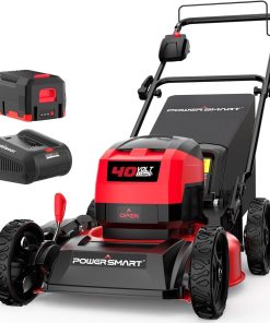 PowerSmart Electric Cordless Lawn Mower 17" 40V, 3-in-1 Brushless Push Lawn Mower, Lightweight, Foldable Handles