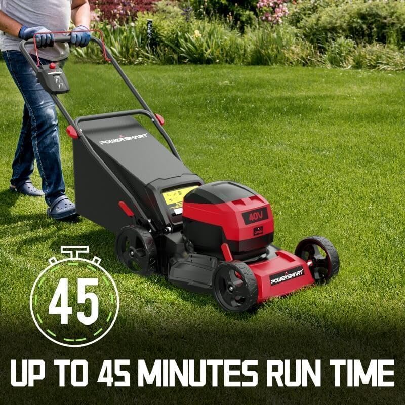 PowerSmart Electric Cordless Lawn Mower 17" 40V, 3-in-1 Brushless Push Lawn Mower, Lightweight, Foldable Handles - Image 5
