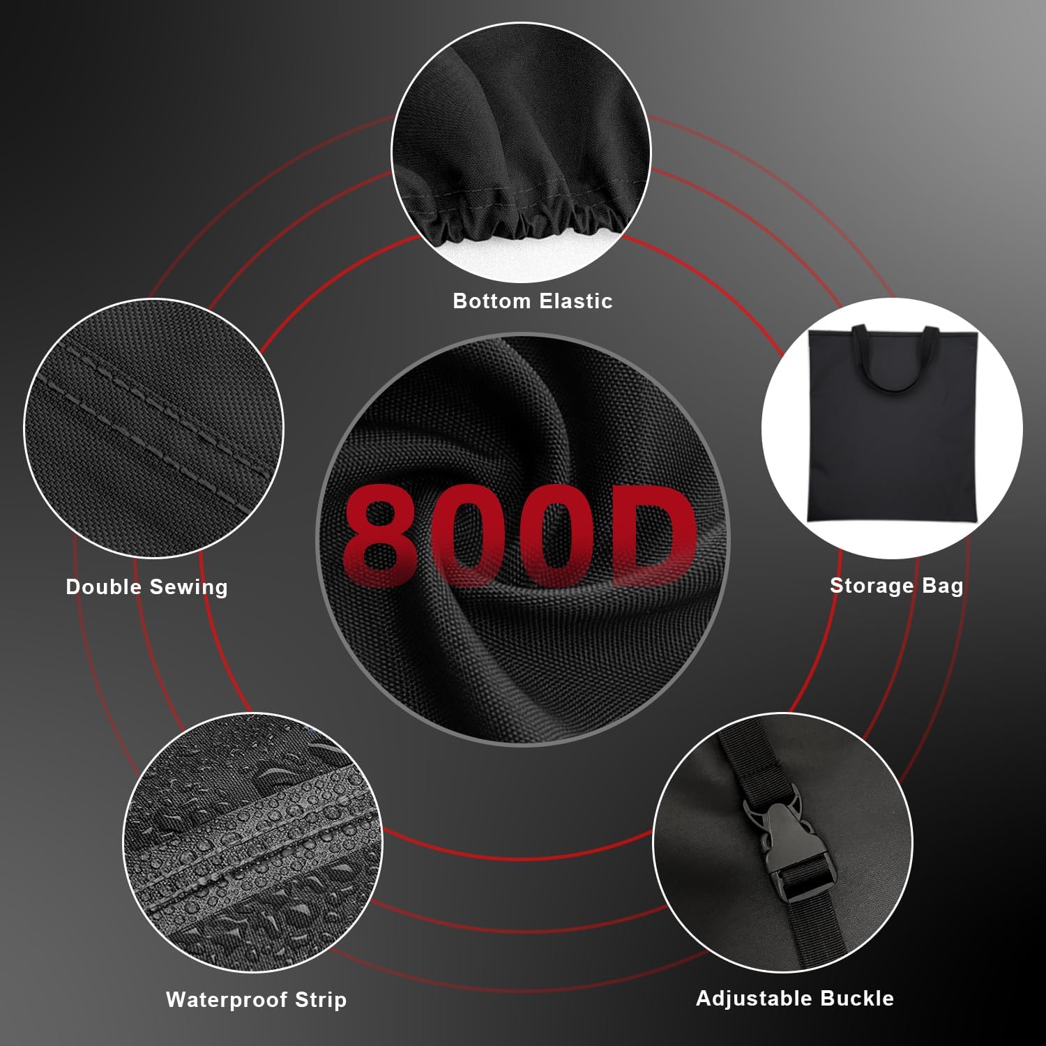 Push Lawn Mower Cover | Heavy Duty 800D Oxford - Image 3