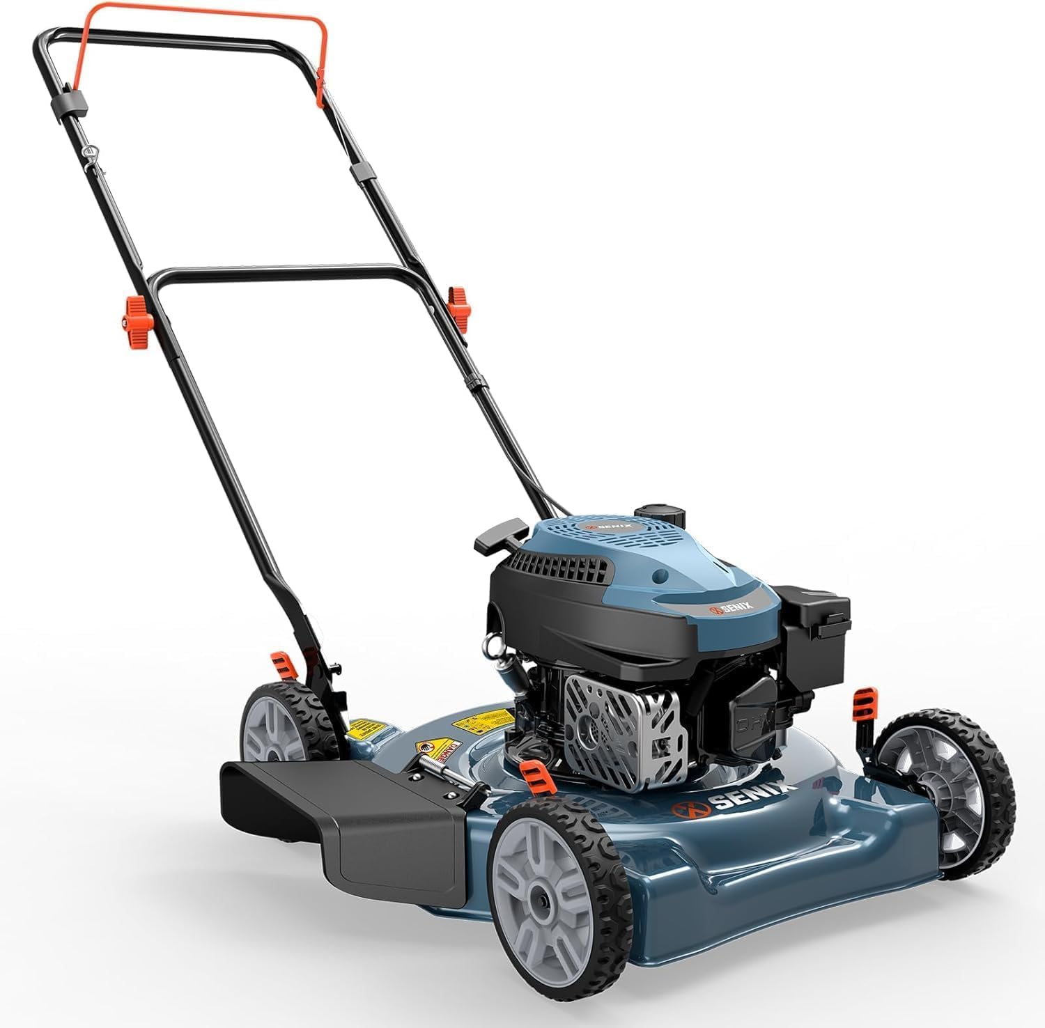 SENIX 20 inch Gas Push Lawn Mower, 144 cc 4-Cycle Mower, Mulch & Discharge - Image 3