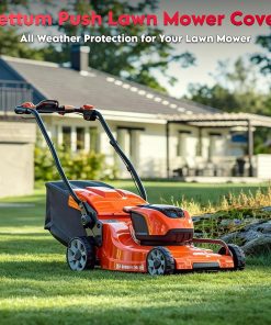 Alternative view of Zettum Push Lawn Mower Cover - 600D Lawnmower Covers Waterproof Heavy Duty, Outdoor Walk-Behind Mower Cover Universal with Storage Bag for EGO, Craftsman, Greenworks, Honda, Husqvarna and More