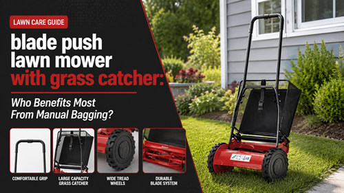 blade push lawn mower with grass catcher practical homeowner buying guide
