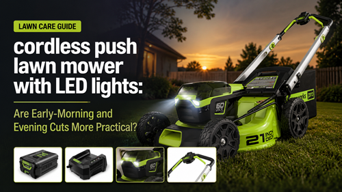 cordless push lawn mower with LED lights: Are Early-Morning and Evening Cuts More Practical?