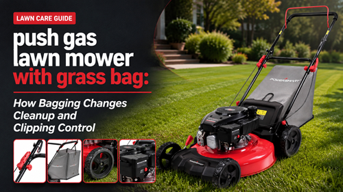 push gas lawn mower with grass bag practical homeowner buying guide