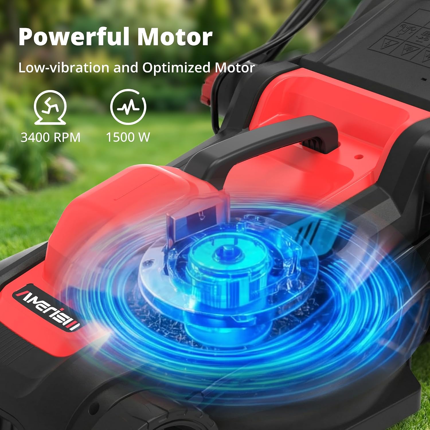 AMERISUN 14-Inch Electric Lawn Mower, 12.5 Amp 1500W Corded Push Mower - Image 7