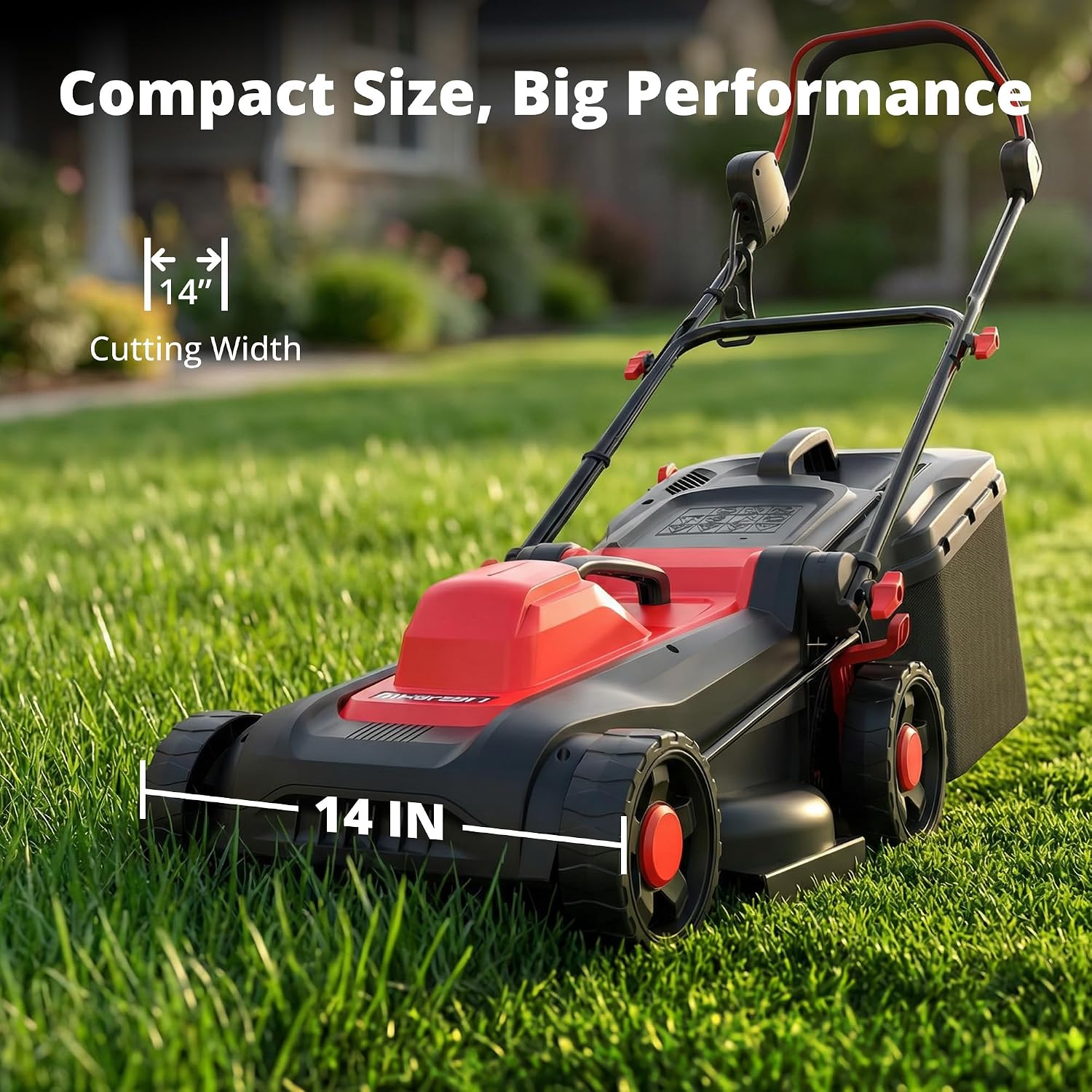 AMERISUN 14-Inch Electric Lawn Mower, 12.5 Amp 1500W Corded Push Mower - Image 6